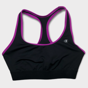 Champion Black & Purple Athletic Racerback Sports Bra Women’s Size Large